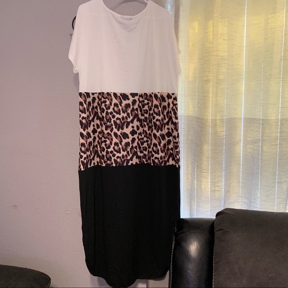 SHEIN Leopard T-shirt dress